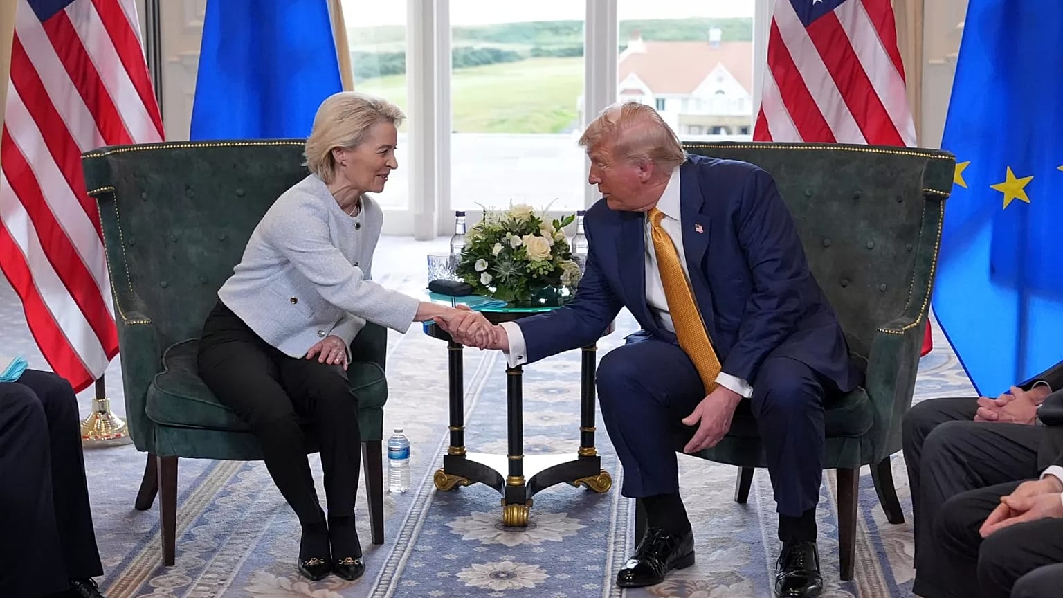 EU Commission president Ursula von der Leyen and US President Donald Trump clinched a trade deal in July 2024.