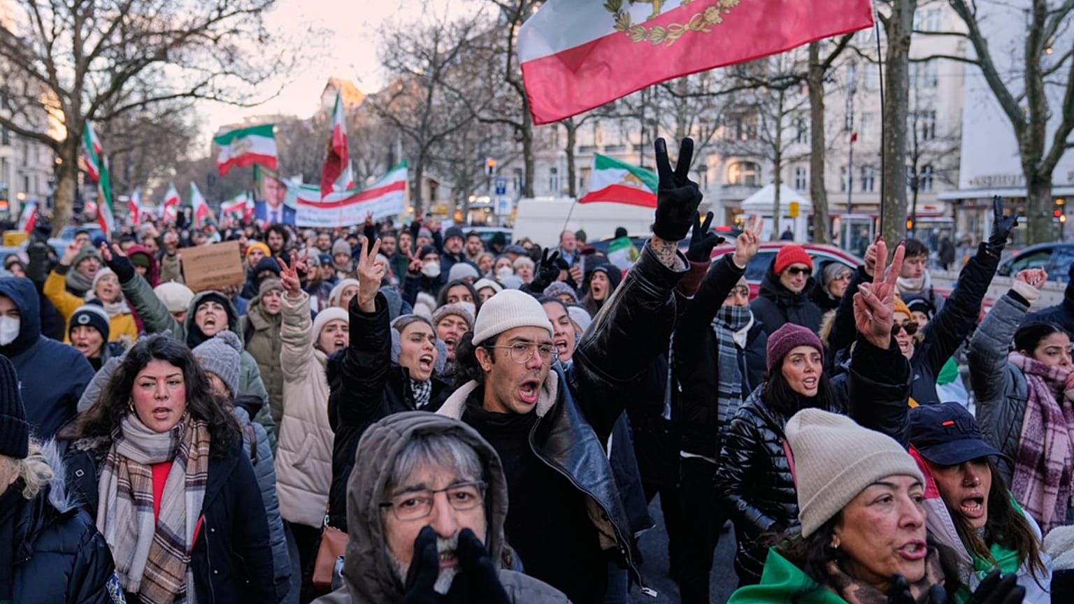 Protesters take to the streets of Berlin in solidarity with Iran, January 2026