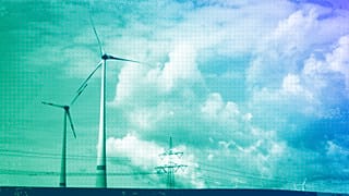 Wind turbines operate near Eisleben, May 2025