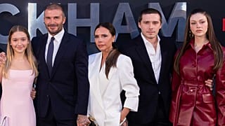 FILE: Harper Beckham, David and Victoria Beckham, Brooklyn and Nicola Peltz Beckham at premiere of TV programme 'Beckham', 3 Oct 2023, London 