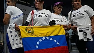 Relatives of detainees gather near El Helicoide, Venezuela's intelligence service headquarters and detention centre, in Caracas, Venezuela, 30 January 2026.
