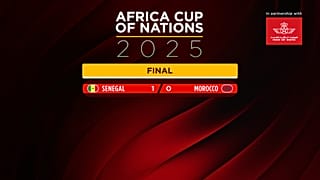 A picture showing the full result of the AFCON final match between Senegal and Morocco.