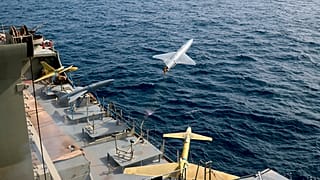 Iranian drones in naval manoeuvres