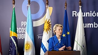 European Commission President Ursula von der Leyen at the Mercosur Summit in Montevideo, Uruguay, 2024.