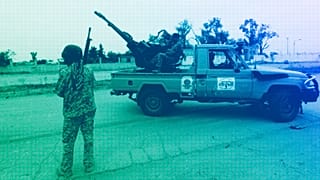 Tripoli government forces clash with forces led by Field Marshal Khalifa Hifter, south of the capital Tripoli, May 2019