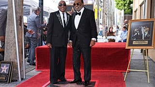 Ernie Isley, left, and Ronald Isley at a ceremony honouring The Isley Brothers with a star on the Hollywood Walk of Fame on Wednesday, Jan. 28