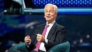 FILE. Jamie Dimon, CEO of JPMorgan Chase, speaks at the America Business Forum, 6 Nov. 2025, in Miami.