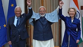 Costa, Modi and Von der Leyen in India