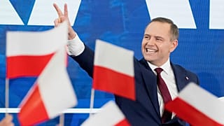 Karol Nawrocki, presidential candidate for the 2025 Polish presidential election supported by Poland's national conservative Law and Justice party, Poland, May 18, 2025.
