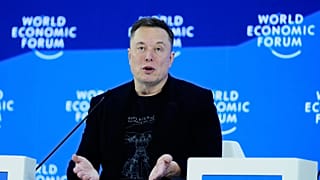 FILE - Elon Musk attends the Annual Meeting of the World Economic Forum in Davos, Switzerland. 22 January 2026. 